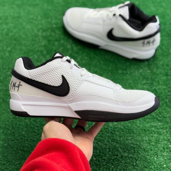Nike Ja 1 TB Low Mens Basketball Shoes White FV1303-100 VNDS Sz 8.5